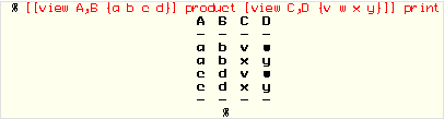  % [[view A,B {a